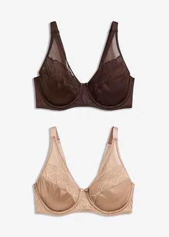 Podprsenka s kosticemi a s lesklým efektem (2 ks v balení)