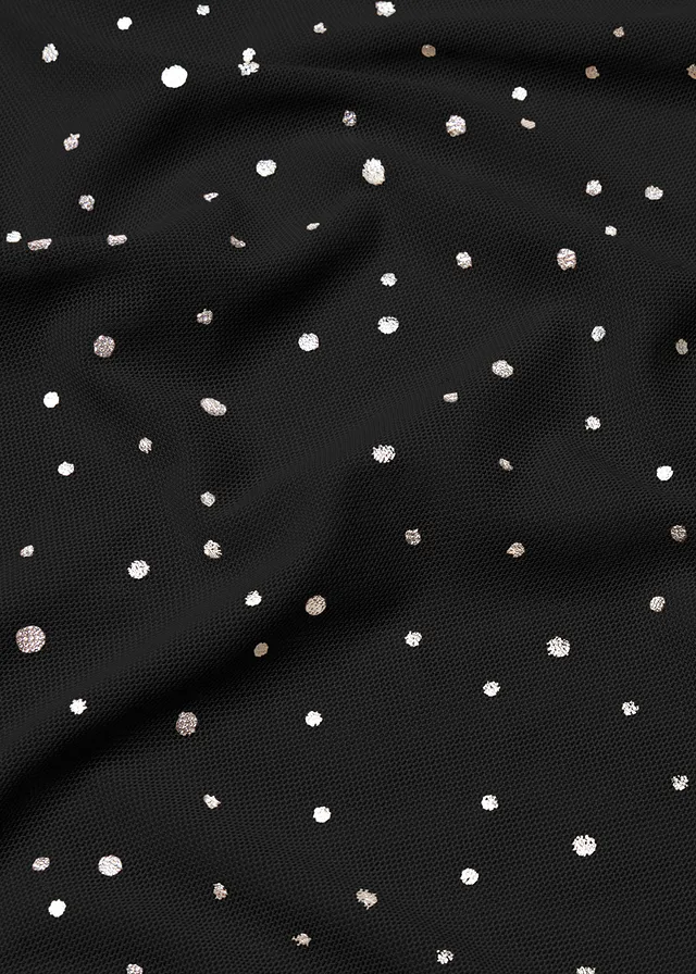 T-shirt manches longues en mesh brillant • noir/argenté métallisé • product-page.page-title-suffix