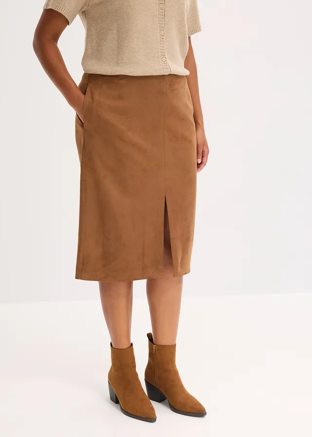 Jupe crayon, Couleur: toffee
