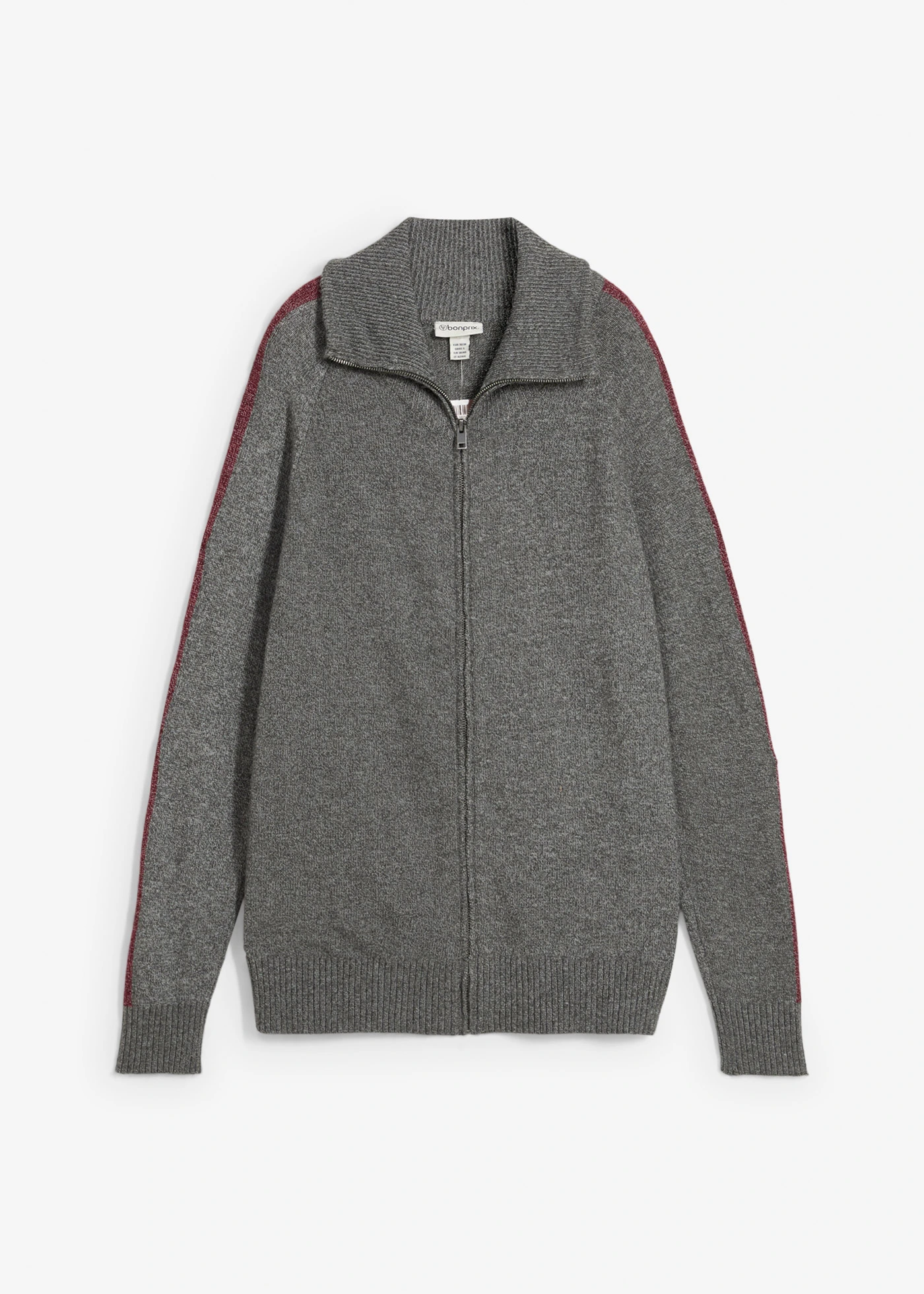 Gilet en maille douce de laine mélangée • gris foncé chiné • Boutique bonprix