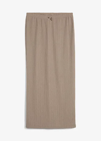 Maxi rok van lichte crêpe, Kleur: grijs