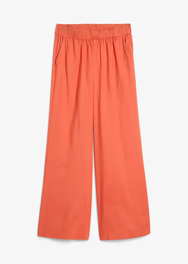 Pantalon palazzo à ceinture élastiquée