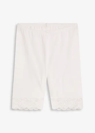 Biker short tegen schurende dijen van verkoelend polyamide, Kleur: wit