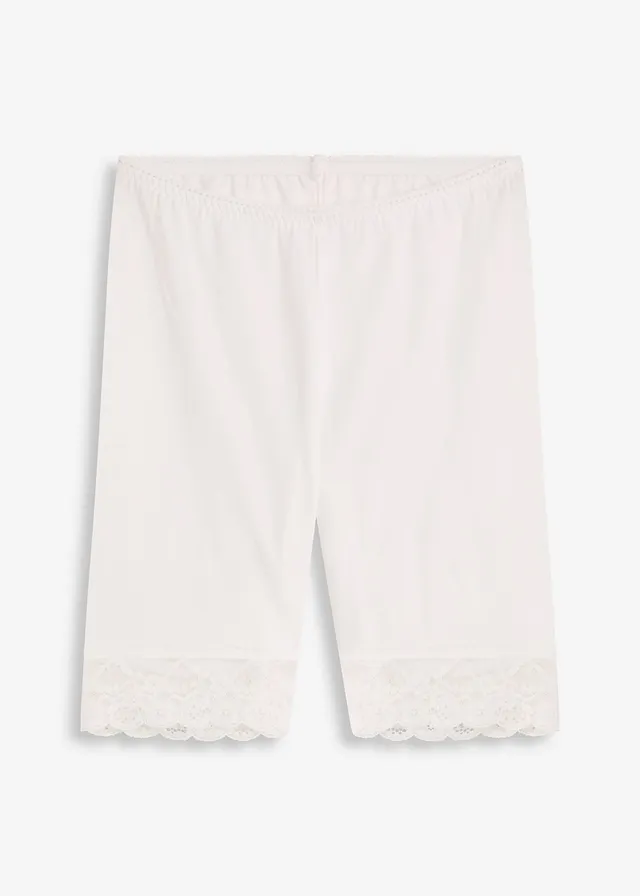 Biker short tegen schurende dijen van verkoelend polyamide • wit • bonprix online shop