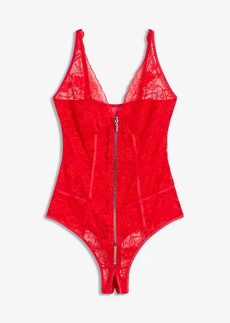 Stringbody ouvert, Kleur: aardbeirood