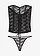 Bustier en slip van kant (2-dlg. set), Kleur: zwart