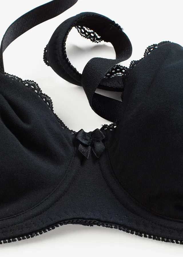 Lot de 2 soutiens-gorge minimiseurs moulés coton, avec armatures • 2x noir • product-page.page-title-suffix