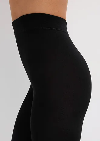 Dresuri termoizolante cu fleece moale, 140 DEN (set/ 2 buc.) • negru/negru • magazin bonprix