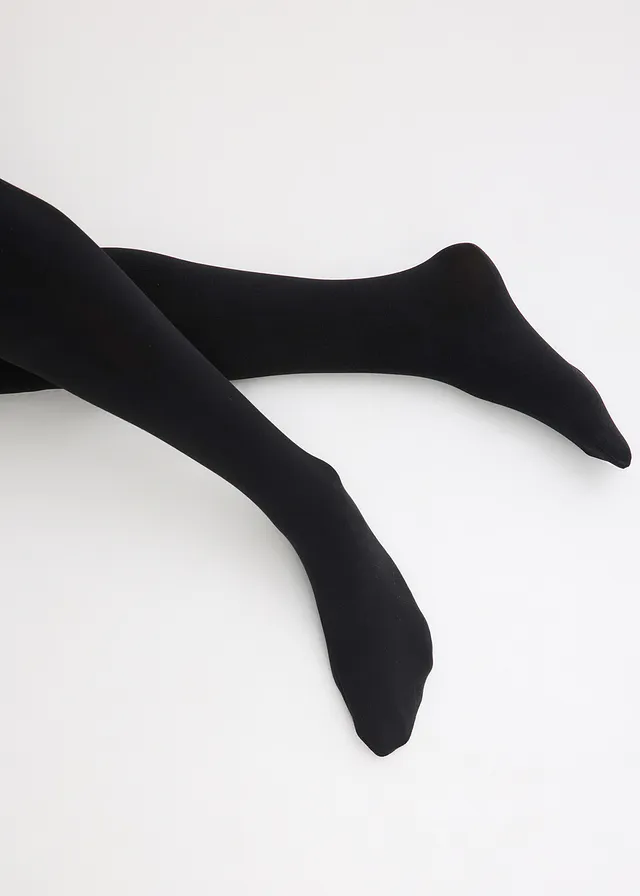 Lot de 2 collants thermiques polaires 140D, Couleur: noir/noir