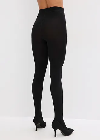 Dresuri termoizolante cu fleece moale, 140 DEN (set/ 2 buc.) • negru/negru • magazin bonprix