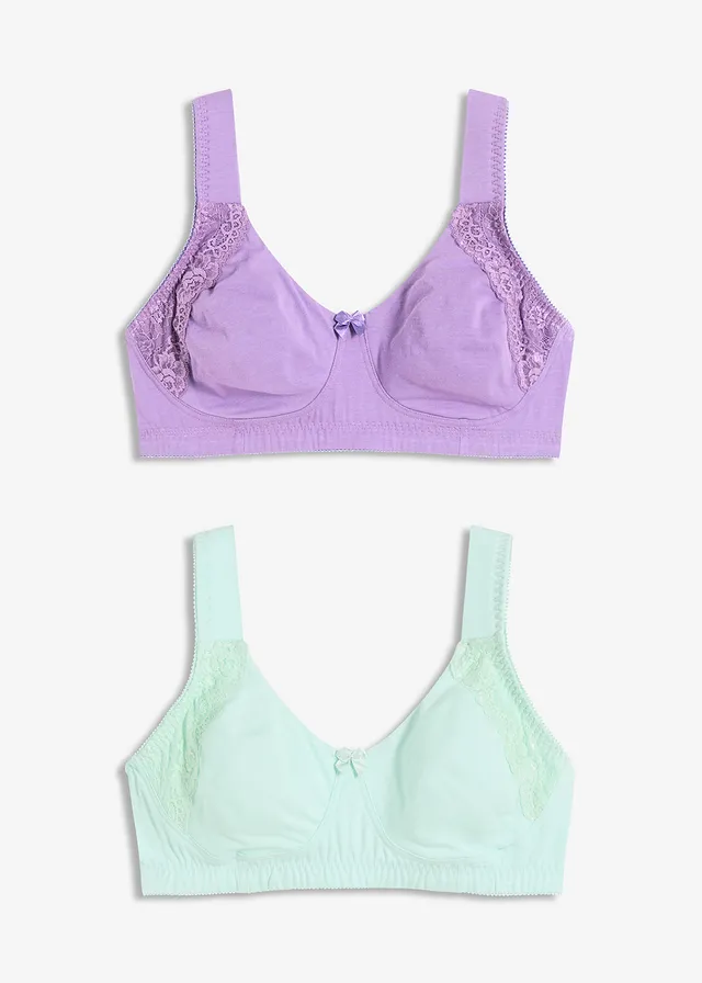 Sutien invizibil fără armătură cu bumbac (set/2 buc.)