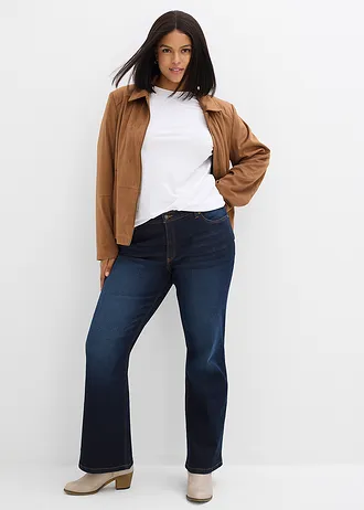 Džíny Bootcut, Mid Waist, barva: tmavý denim used