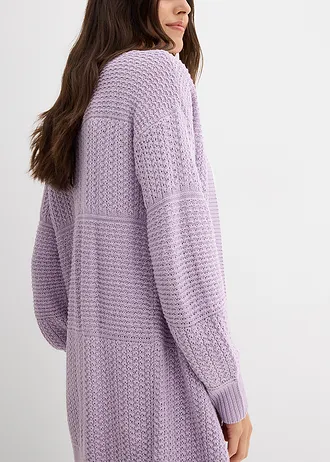 Dlouhý pletený kabátek • jemně šeříková • bonprix obchod