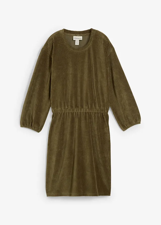 Robe en velours côtelé extensible