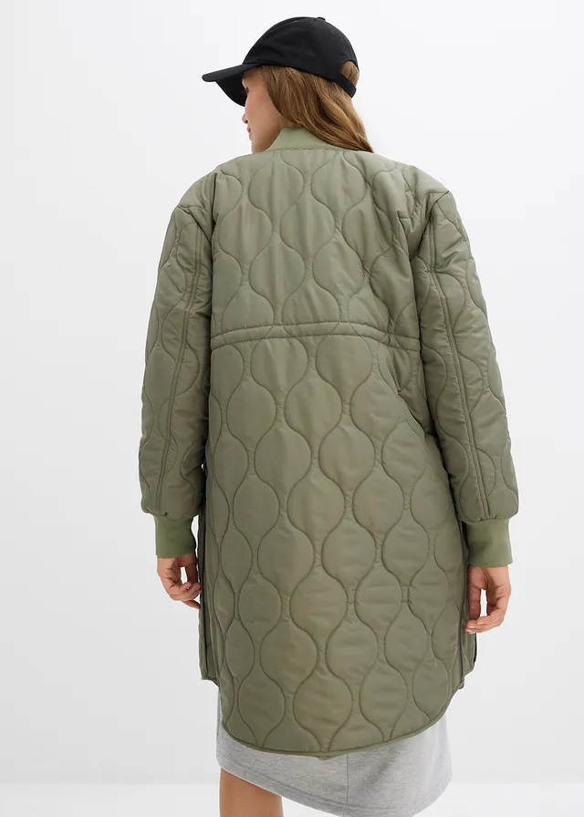 Léger manteau de grossesse 3en1 avec fonction de portage, Couleur: vert argile