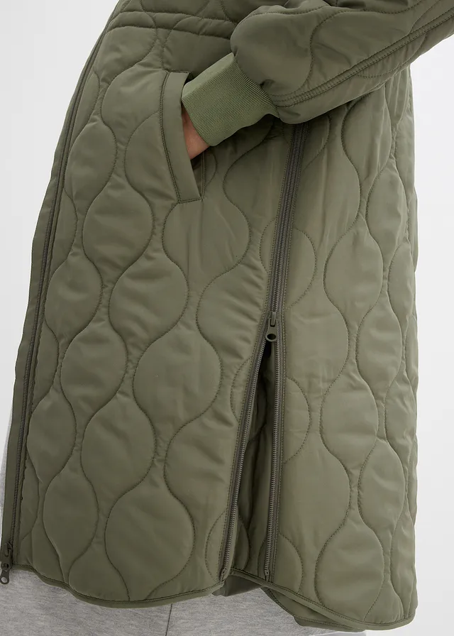 Léger manteau de grossesse 3en1 avec fonction de portage, Couleur: vert argile