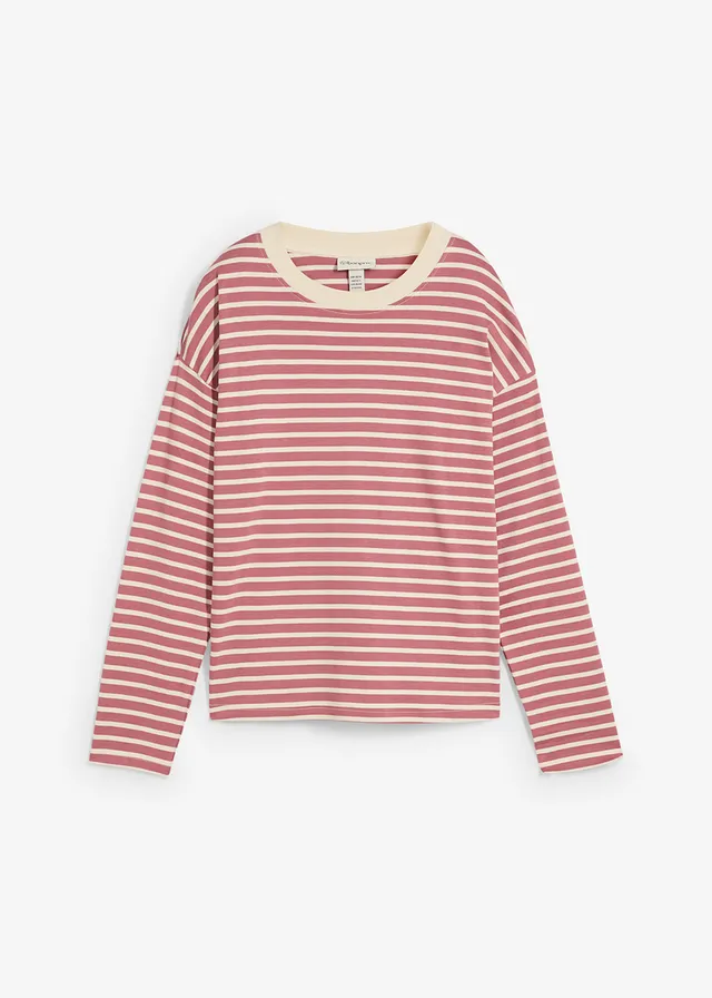 Tričko s dlhým rukávom z ťažkej bavlny