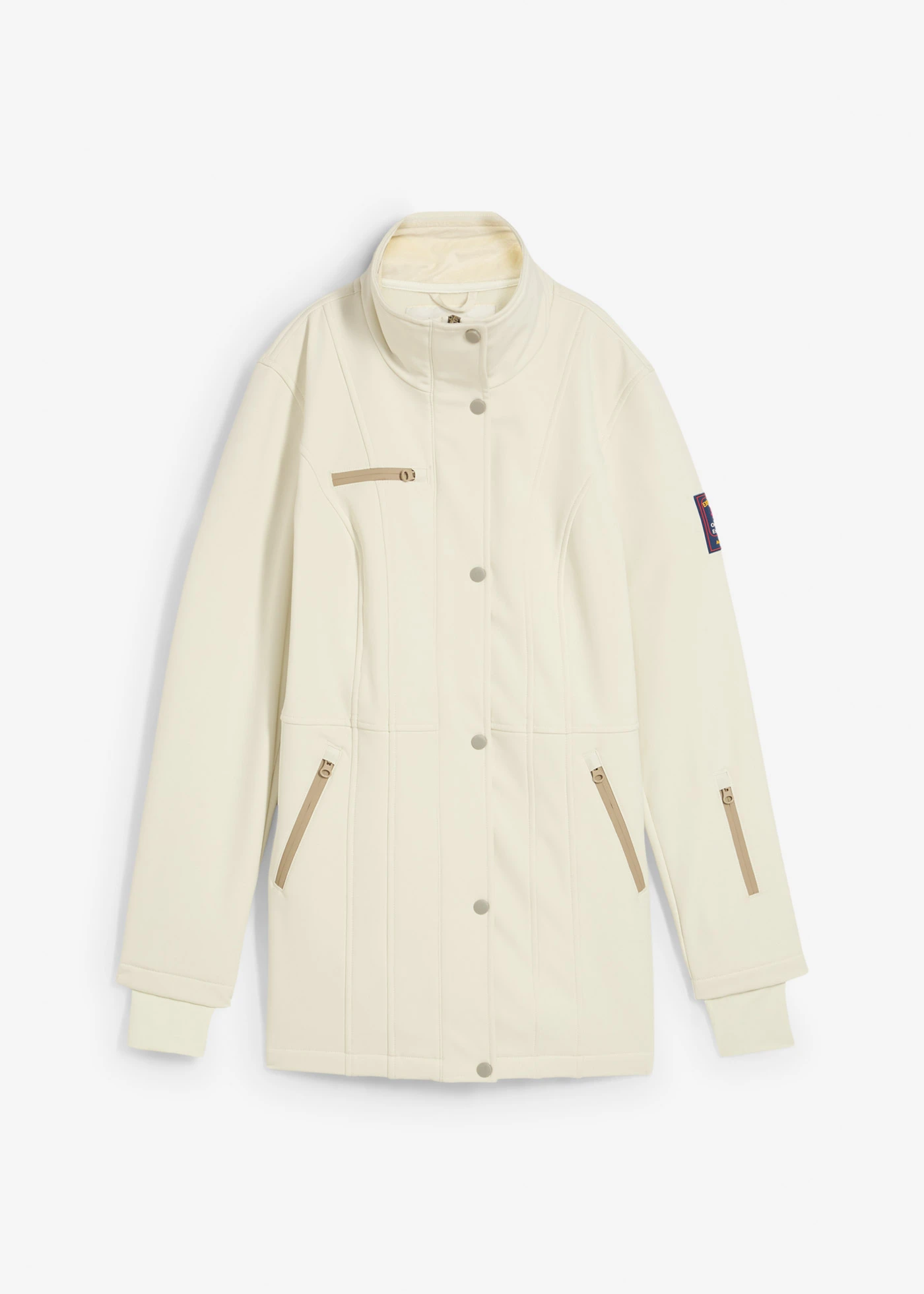 Longue parka en softshell extensible et déperlant • beige • Boutique bonprix