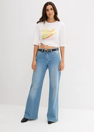 Tričko z čisté organické bavlny, barva: bílá s grafickým potiskem