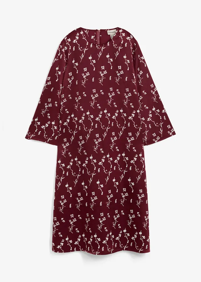 Midi šaty, kvetované, z čistej viskózy