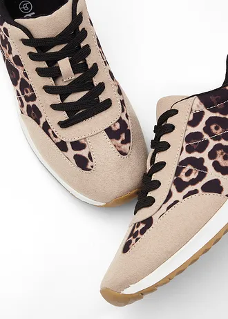 Sneakers met animal print • beige luipaardprint • bonprix online shop
