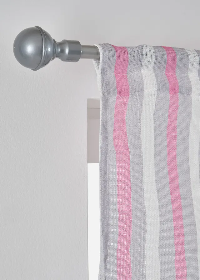 Store plissé à rayures, Couleur: gris/rose