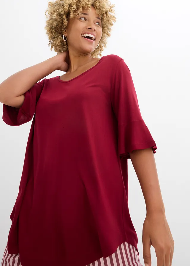 Shirt van zachte viscose • pruimrood • product-page.page-title-suffix