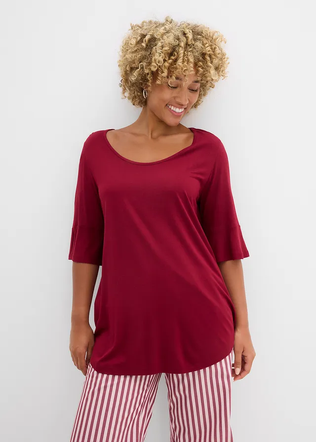 Shirt van zachte viscose • pruimrood • product-page.page-title-suffix