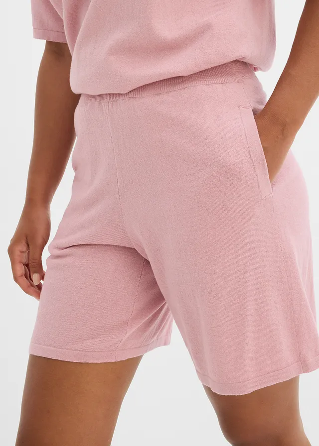 Short en fine maille avec taille élastiquée • rose cendré • product-page.page-title-suffix