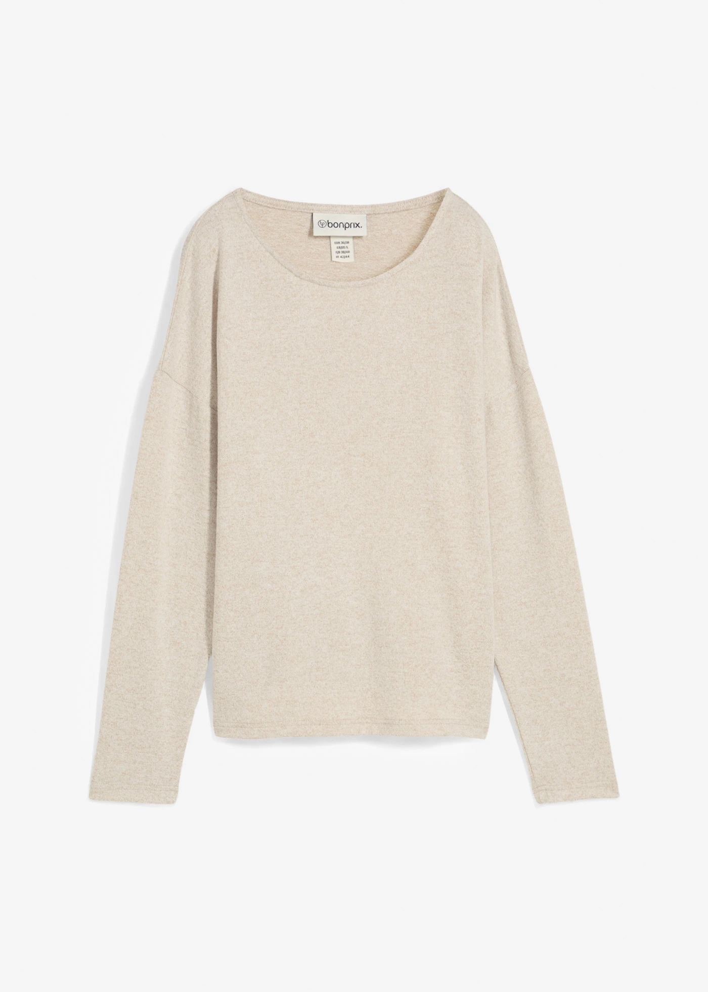 Svetr • světle písková melír • bonprix obchod