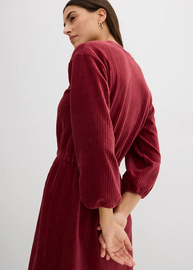 Robe en velours côtelé extensible • rouge rubis • product-page.page-title-suffix