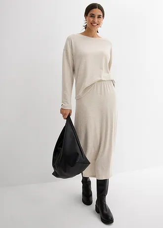 Svetr • světle písková melír • bonprix obchod