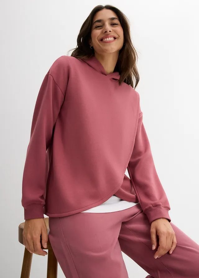 Sweat à capuche en douce viscose mélangée • vieux rose • product-page.page-title-suffix