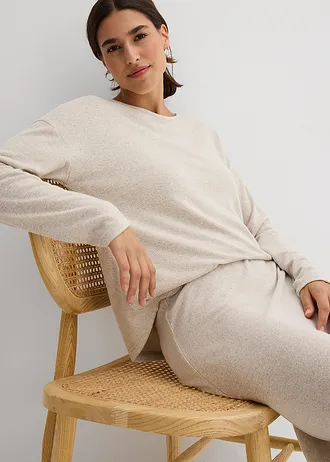 Svetr • světle písková melír • bonprix obchod