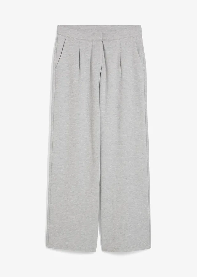 Pantaloni largi cu croi relaxant din material cu viscoză