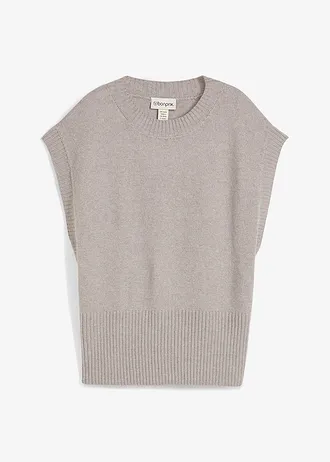 Oversize vesta, barva: světle šedá melír