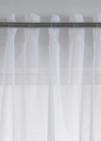 Záclona s recyklovaným polyesterem (1 ks v balení) • bílá s květy • bonprix obchod