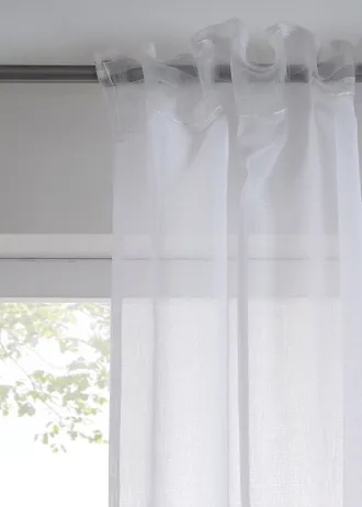 Záclona s recyklovaným polyesterem (1 ks v balení) • bílá s květy • bonprix obchod