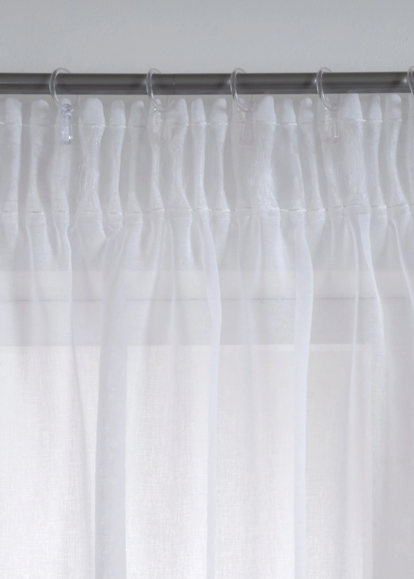 Transparant gordijn met gerecycled polyester (1 stuk) • wit gebloemd • bonprix online shop