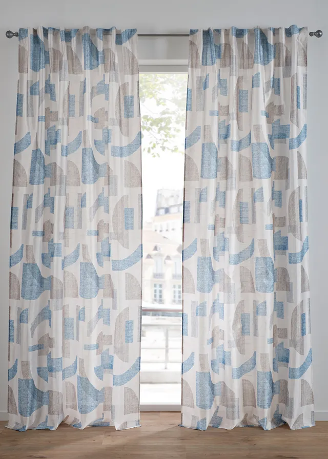 Draperie cu aspect de mătase cu imprimeu (1 buc.)