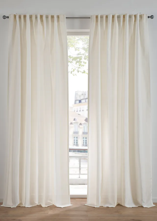 Draperie cu dungi, cu poliester reciclat (1 buc.)