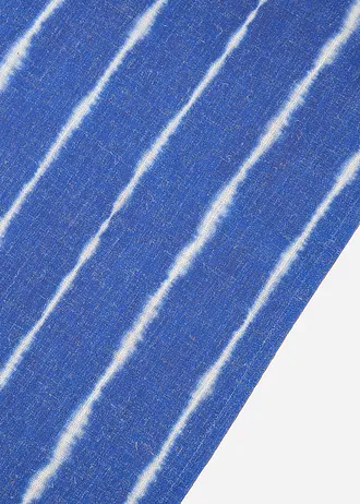 Chemin de table contenant du lin • bleu foncé/blanc • Boutique bonprix