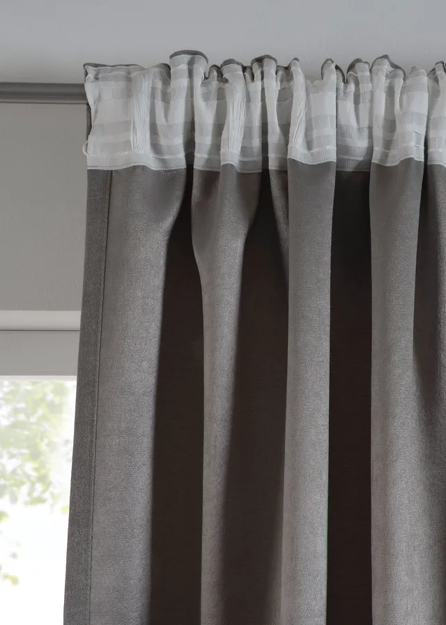 Rideau obscurcissant en jacquard (1 pce) • gris • product-page.page-title-suffix