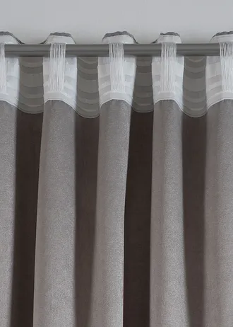 Zastiňující žakárový závěs (1 ks v balení), barva: šedá