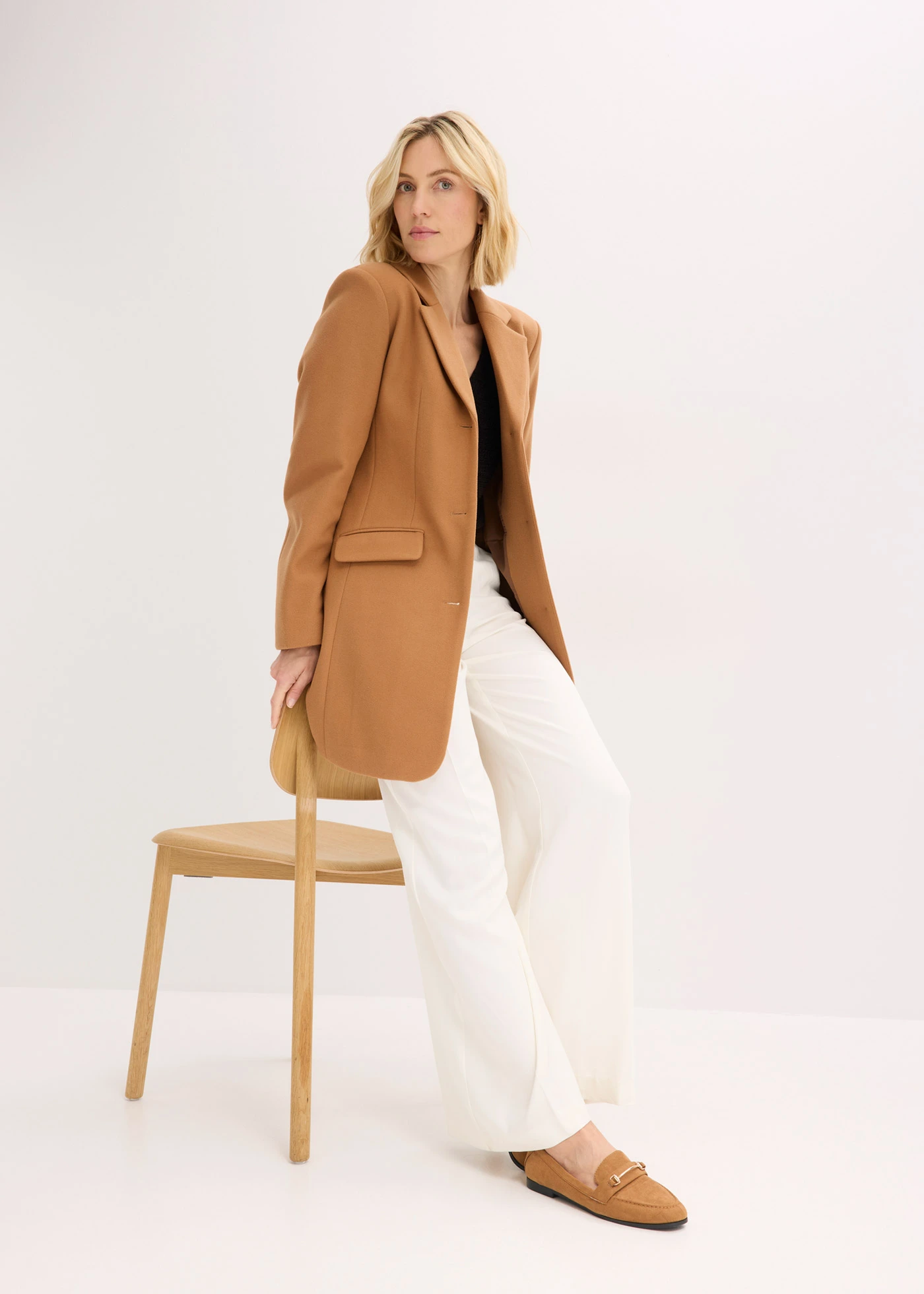 Manteau style blazer • marron moka  • Boutique bonprix