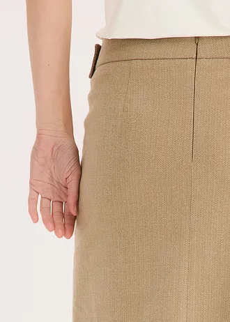 Jupe style portefeuille à motif chevrons • noyer chiné • Boutique bonprix