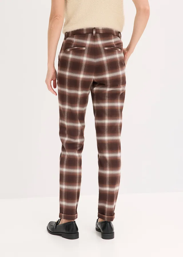 Geruite broek met turn-ups • donkerbruin-lichtbruin-ivoorkleur-middenbruin geruit • product-page.page-title-suffix