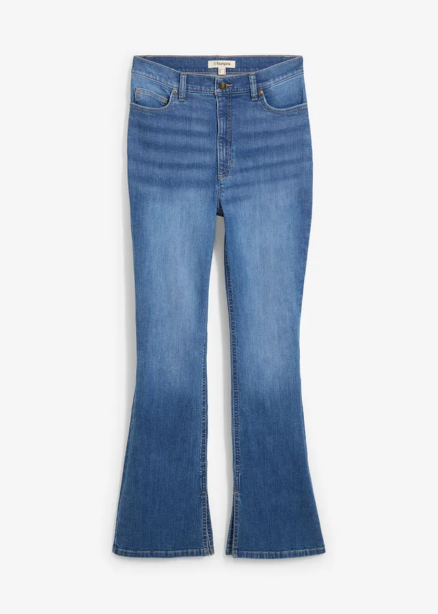 Blugi evazați bootcut, High Waist