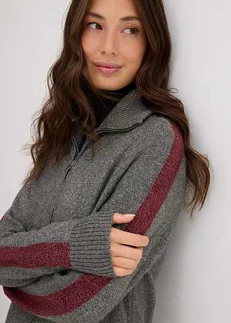 Gilet en maille douce de laine mélangée • gris foncé chiné • Boutique bonprix