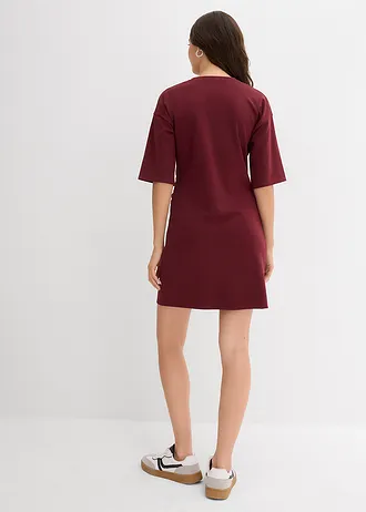 Wijde shirtjurk, Kleur: esdoornrood